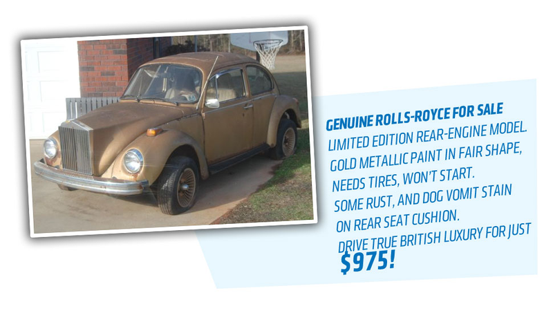 Illustration for article titled Rolls-Royce Once Sued A Company For Making Beetles Look Like Their Cars